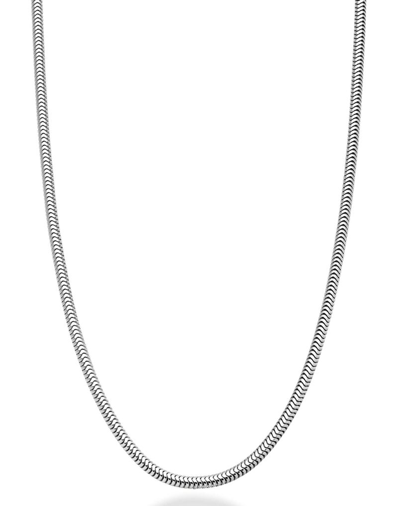 Miabella 925 Sterling Silver Italian 1.5mm, 2mm, 2.5mm Round Snake Chain Necklace for Women Made in Italy (18, 2.0mm) - Image 1